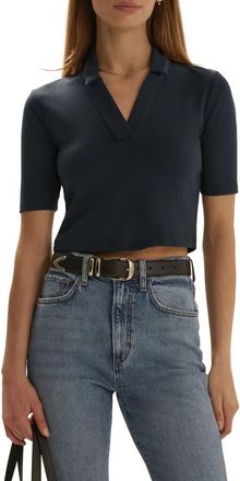 Favorite Daughter The Reading Johnny Collar Polo in Navy at Nordstrom, Size X-Small