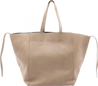 Celine Beige Leather Tote Bag (Pre-Owned)