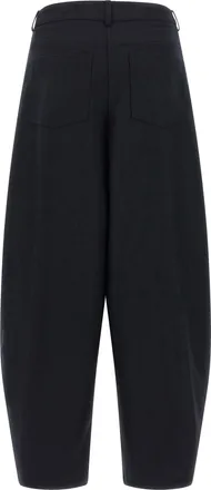 Nude Barrel-Silhouette Cropped Trousers - Black