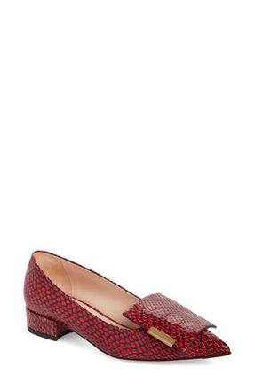 Bells & Becks Allegra Pointed Toe Flat in Deep Red at Nordstrom, Size 41