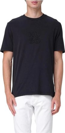 HUGO BOSS Hombre, Camisetas, Negro, Talla: M