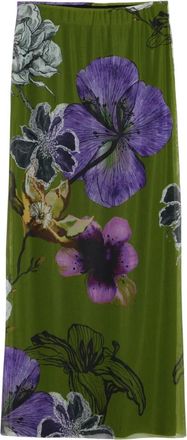 Desigual Rokken, Dames, Veelkleurig, XS, Polyester, Tulleflowers Midi Rok