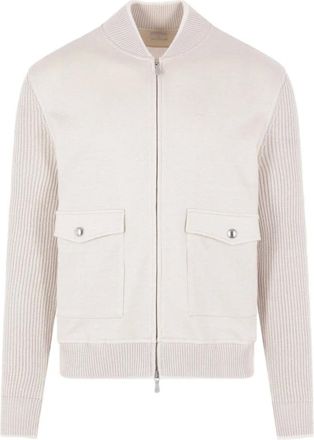 Eleventy Bomber Jackets, male, Beige, Size: XL Eleventy Coats