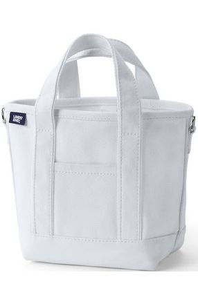 Lands End Open Top Canvas Tote Bag in White at Nordstrom, Size Medium