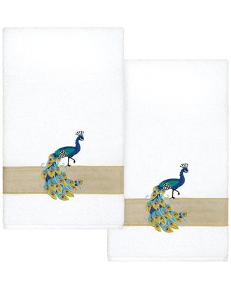 Linum Home Textiles 100% Turkish Cotton Penelope 2Pc Embellished Bath Towel Set