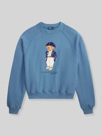 Polo Ralph Lauren Relaxed Fit Sweatshirt aus Baumwoll-Mix in Hellblau, Gr&ouml;&szlig;e XXL