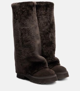 Bogner Turin shearling and suede boots