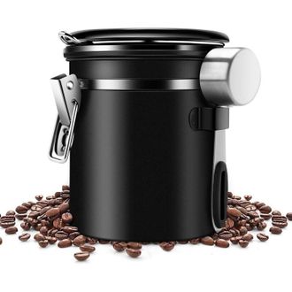 OEM Recipiente Herm&eacute;tico De Acero Inoxidable Para Almacenar Granos De Caf&eacute; Y Caf&eacute; Molido Con V&aacute;lvula Y Funci&oacute;n De Vac&iacute;o Parcial - Crezuo