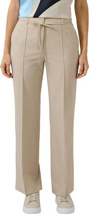 s.Oliver Black Label Anzughose S.OLIVER BLACK LABEL, Damen, Gr. 34, N-Gr, beige, Web, Obermaterial: 62% Polyester, 33% Viskose, 5% Elasthan, unifarben, regular fit lang, H