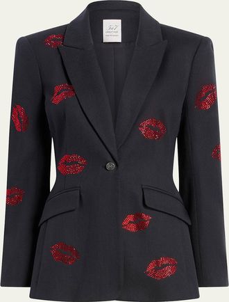Cinq &agrave; Sept Cheyenne Denim Kissing Booth Blazer