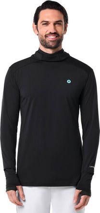 Coolibar Mens Performance Sun Hoodie - UPF 50+ Sun Protection - Agility in Black at Nordstrom, Size X-Large L