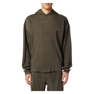 Diesel T-Boat Hood - - Sweatshirts & Hoodies - Uomo - Verde - S