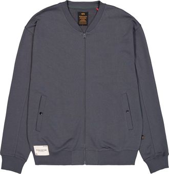 Alpha Industries Bomberjacke ALPHA INDUSTRIES Studio Edition Fleece Bomber, Herren, Gr. XXL, grau (vintage grau), Obermaterial: 80% Baumwolle, 20% Polyester, Jacken Bo