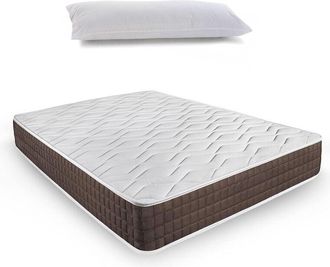 HOGAR 24 Hogar24 - Xp25- Colch&oacute;n Viscoel&aacute;stico 105 X 190 Cm + Almohada Tacto Pluma, M&aacute;xima Calidad En Descanso, Confort Y Firmeza Alta, Grosor 30 Cm