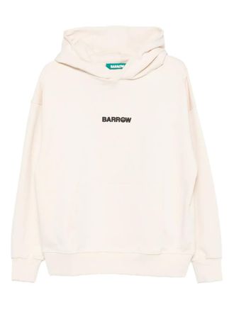 Barrow teddy-print cotton hoodie - unisex - Cotton - M - Neutrals
