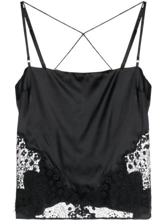 Tom Ford Top met kanten detail - Zwart