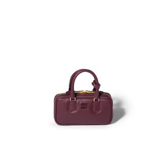 Miu Miu Arcadie Leather Mini-bag, Woman, Burgundy