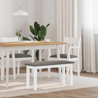 vidaXL Vidaxl - Panca 90 cm Bianco in Legno Massello di Hevea