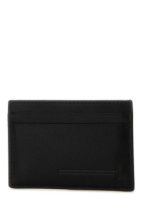 Tom Ford Mens Black Leather Card Holder Portafogli Wallet