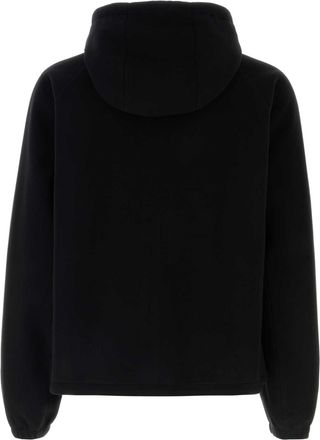 Prada Mens Pile Hooded Jacket Black Polyester