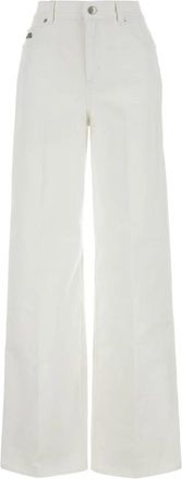 Alexander McQueen Stijlvolle Denim Broek voor Mannen - Dames - Loose Fit Jeans - Wit - W27 - Denim - Jeans