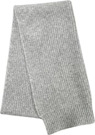 Gran Sasso Ribgebreide sjaal - unisex - Wintersjaals - Grijs - ONE Size - Wol - Accessoires