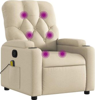 vidaXL Vidaxl - Sill&oacute;n De Masaje Reclinable De Tela Crema