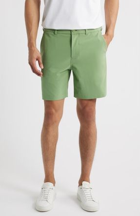 Mizzen+Main Helmsman Flat Front Performance Golf Shorts in Leaf at Nordstrom, Size 38