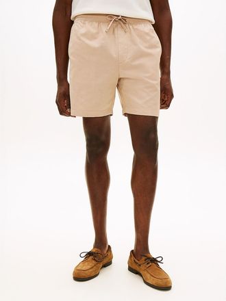 Tommy Hilfiger Mens Regular Fit 7 Cotton-Linen Blend Short - Beige - XXXL