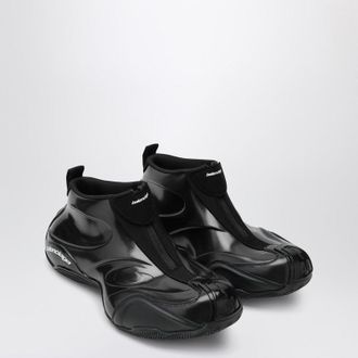 Balenciaga Shiny Black Polyester Basketball Sneakers