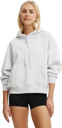 Cotton On Womens Active Plush Essential Raglan Hoodie in Cloudy Grey Marle at Nordstrom, Size Xx-Small