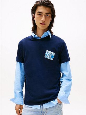 Tommy Hilfiger Flag Logo Jersey Crew Neck T-Shirt