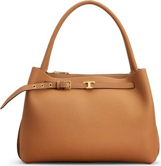 Tod's T Timeless Handtas - Dames - Handtassen - Bruin - ONE Size - Leer - Tassen
