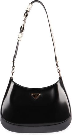Prada Cleo Leren Schoudertas - Dames - Schoudertassen - Zwart - ONE Size - Leer - Tassen