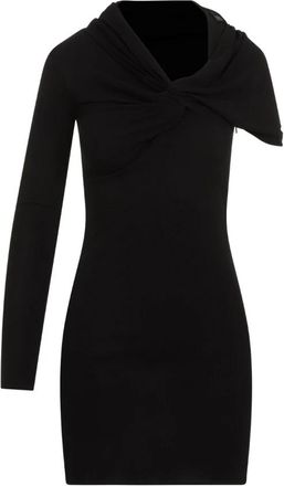 Saint Laurent Knot Mini Jurk - Dames - Korte kleedjes - Zwart - 2XS - Kleedjes