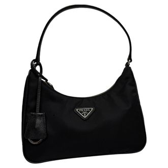 Prada Pre-owned Womens Re-Edition 2005 Shoulder Bag in Black Nylon - One Size