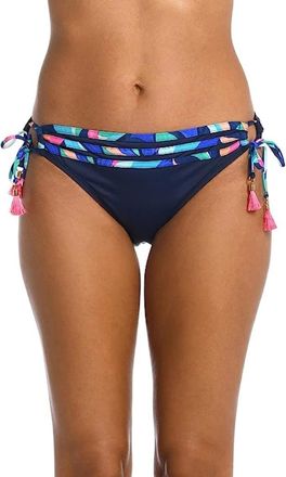 La Blanca Bikini Bottom Womens Navy Blue Adjustable Side Swimwear FROG839