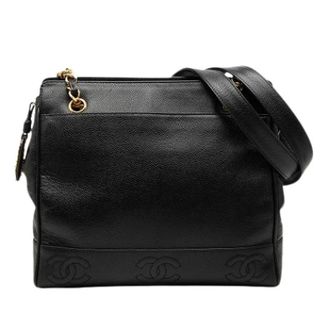 Chanel Pre-owned Caviar Leather Shoulder Bag - Dames - Pre-owned - Zwart - Maat: ONE Size Leer