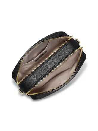Michael Kors Double Zip Chain Camera Crossbody Bag - Black