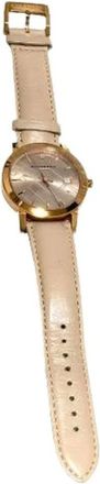 Burberry Orologio Pre-owned in acciaio inossidabile City Check - - Pre-owned - Donna - Beige - ONE SIZE