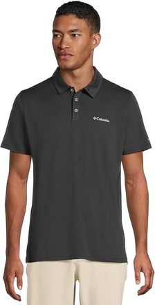 Columbia Tech Trail Utility Polo Mens Short Sleeve Knit Black : 2XL, Elastane/Polyester