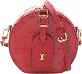 Louis Vuitton Pre-owned Cross Body Bags, female, Red, Size: ONE SIZE Pre-owned Mini Boite Chapeau Vernis Shoulder Bag