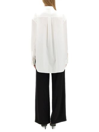 Moschino Heart Patch Cotton Shirt - White