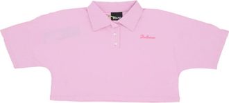Disclaimer Polo Logo Pink/Fuchsia Vrouw Polo Shirt - Dames - Polos - Roze - L - Katoen - Tops