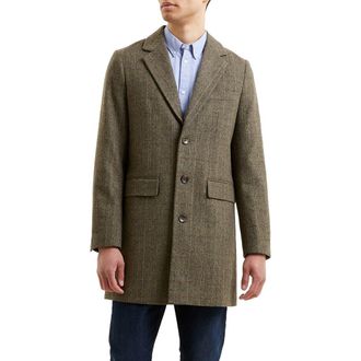 French Connection Herringbone Coat in Oatmeal at Nordstrom, Size Small