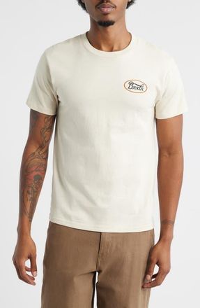 Brixton Parsons Logo Cotton Graphic T-Shirt in Cream/pumpkin Spice/washed at Nordstrom, Size Xx-Large