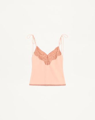 Valentino Crepe De Chine Top Woman SALMON 38