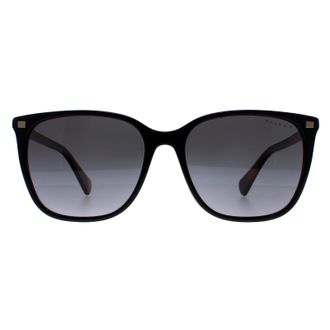 Ralph Lauren Ralph by Ralph Lauren Vierkant Dames Glanzend Zwart met Havana Grijs Gradient Gepolariseerd RA5293