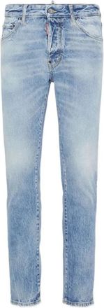 Dsquared2 Logo Patch Jeans - Heren - Slim Fit Jeans - Blauw - 2XL - Denim - Jeans