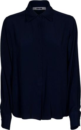 Mauro Grifoni Overhemden, Dames, Blauw, XS, Klassiek Polo Shirt